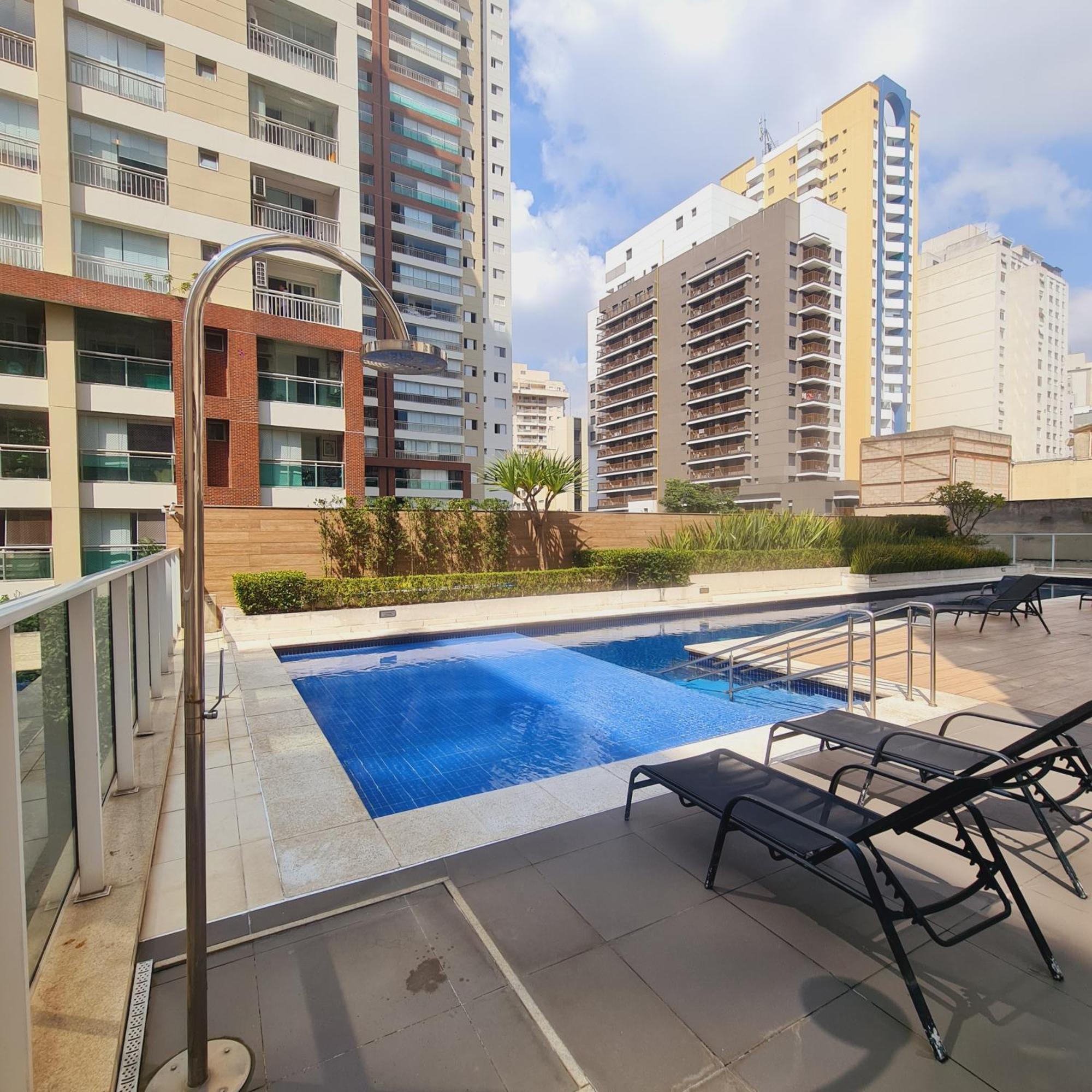 Ferienwohnung Studio Moderno & Rooftop Incrivel Augusta São Paulo Exterior foto